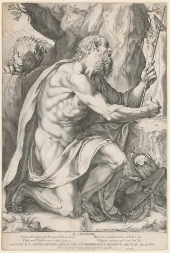 Saint Jerome, by Agostino Carracci