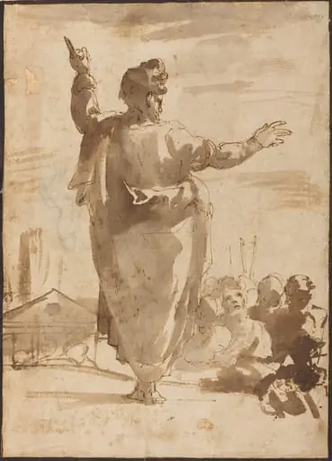 Saint Paul Preaching, by Agostino Carracci