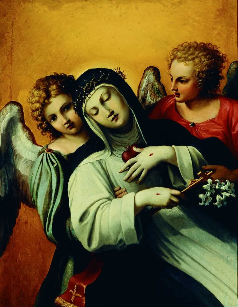 The Ecstasy of Saint Catherine of Siena, by Agostino Carracci, unspecified, 1596