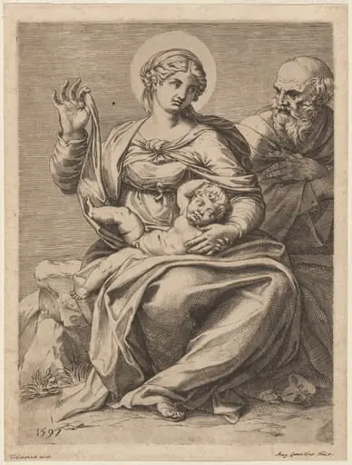 The Holy Family, by Agostino Carracci