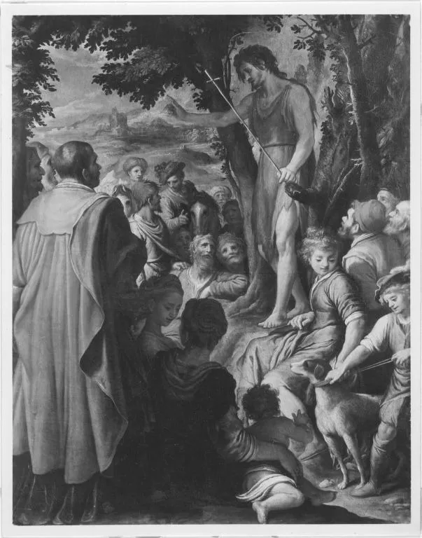 Johannes predigt in der Wüste, by Agostino Ciampelli, unspecified, 1599