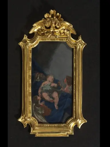The Infant Christ asleep, adored by two angels, by Agostino Cornacchini