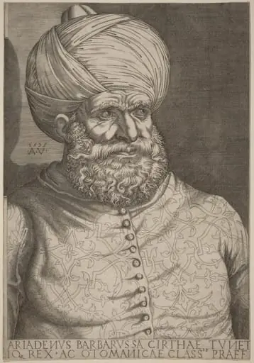Barbarossa, Khair-ed-Din, by Agostino dei Musi