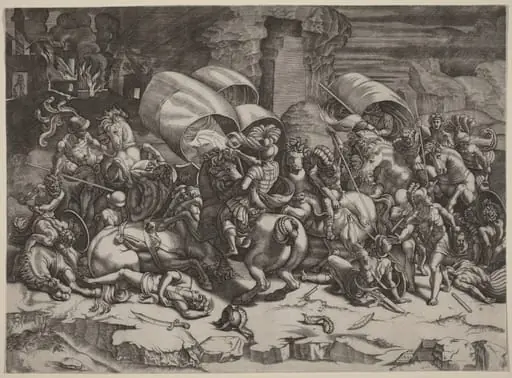 The Battle with the Cutlass, by Agostino dei Musi