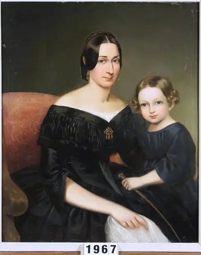 Alma Neugeboren cu copilul, by Ágotha János