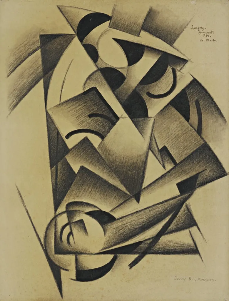 Untitled, by Aimé Félix Del Marle, charcoal, 1914