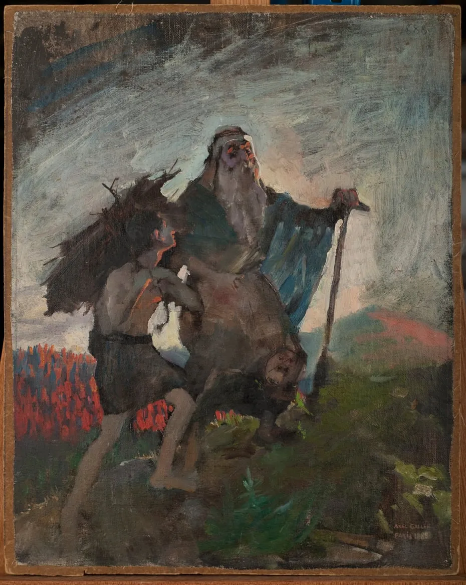 Abraham ja Iisak, by Akseli Gallen-Kallela, unspecified