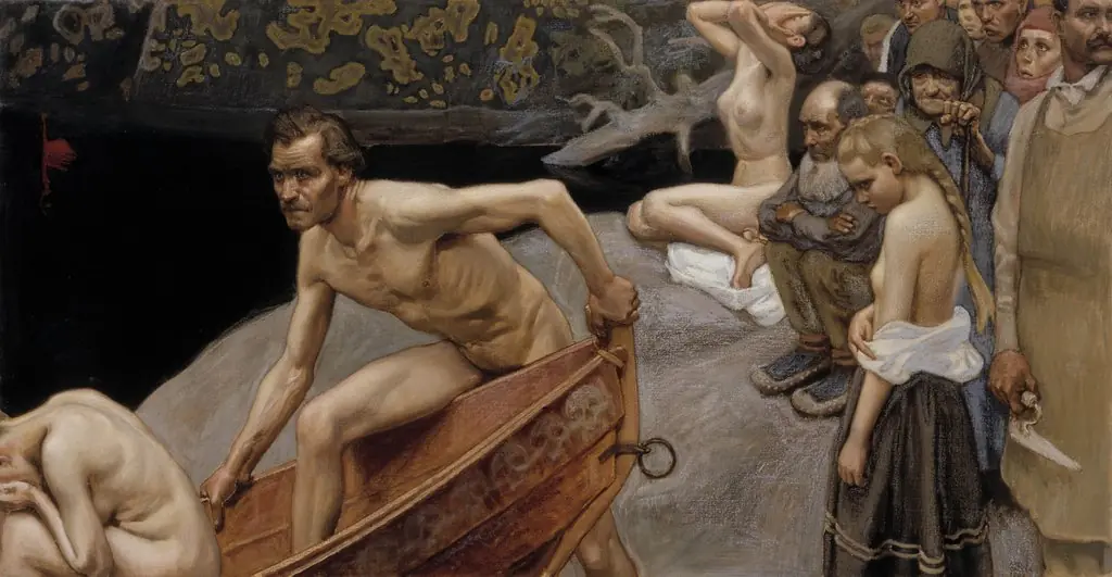 By the River of Tuonela, study for the Jusélius Mausoleum frescos