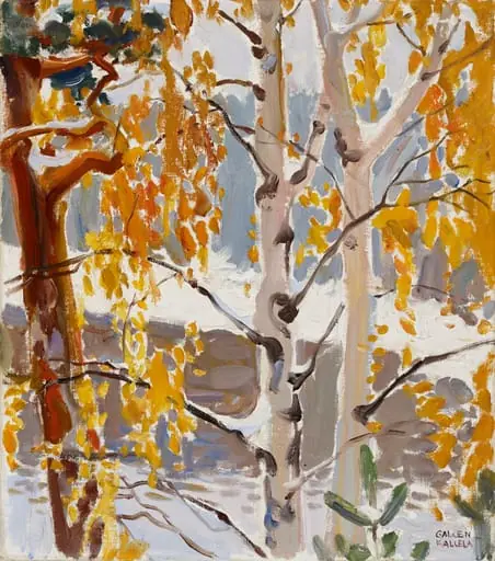 Ensi lumi, by Akseli Gallen-Kallela