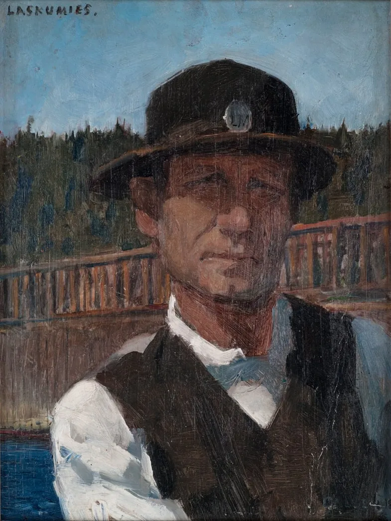 Laskumies, by Akseli Gallen-Kallela, unspecified