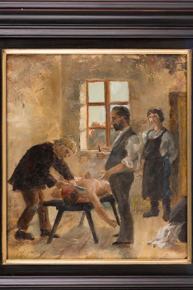 Leikkuusalissa, ruumiin avaus, by Akseli Gallen-Kallela, unspecified