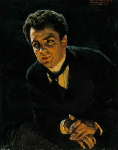 Saksalaisen näyttelijä Rudolf Rittnerin muotokuva, by Akseli Gallen-Kallela