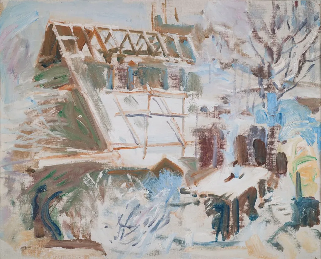 Tarvaspää rakenteilla, by Akseli Gallen-Kallela, unspecified