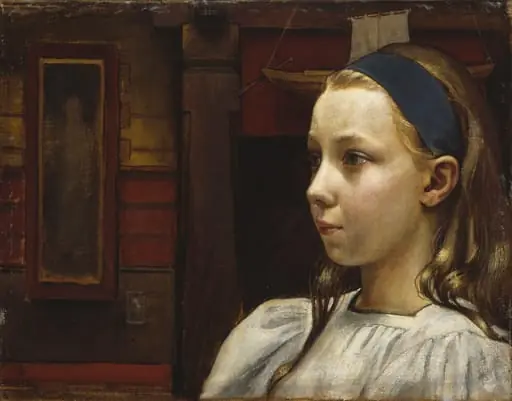 Tytön pää, Pikku Anna, by Akseli Gallen-Kallela