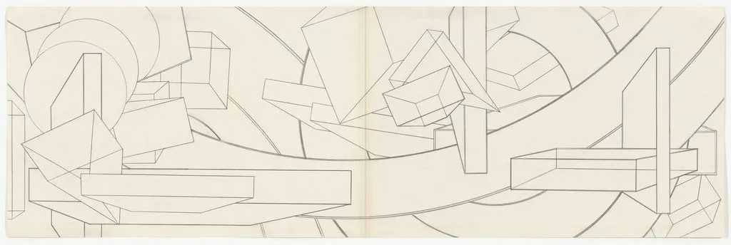 Untitled, by Al Held, graphite, 1970