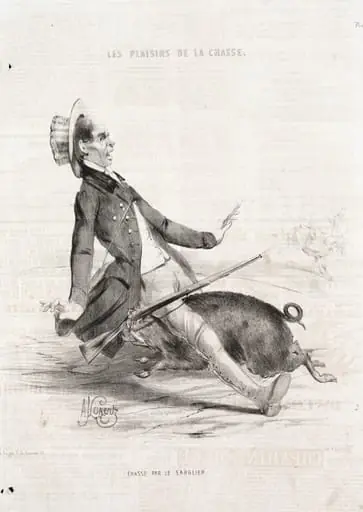 Les Plaisirs de la chasse: Chasse par le sanglier, by Alade Joseph Lorentz