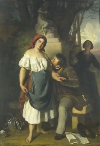 A Suitor Surprised, by Alajos Györgyi Giergl