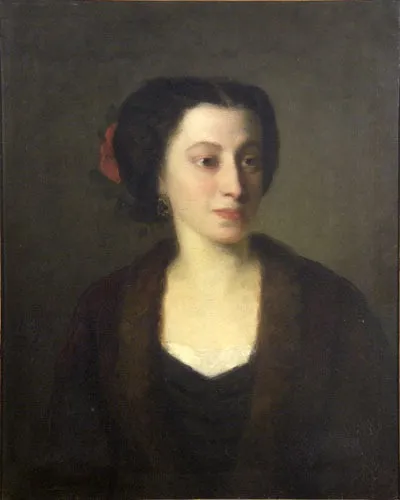 Bust-Portrait of a Woman, by Alajos Györgyi Giergl, oil, 1856