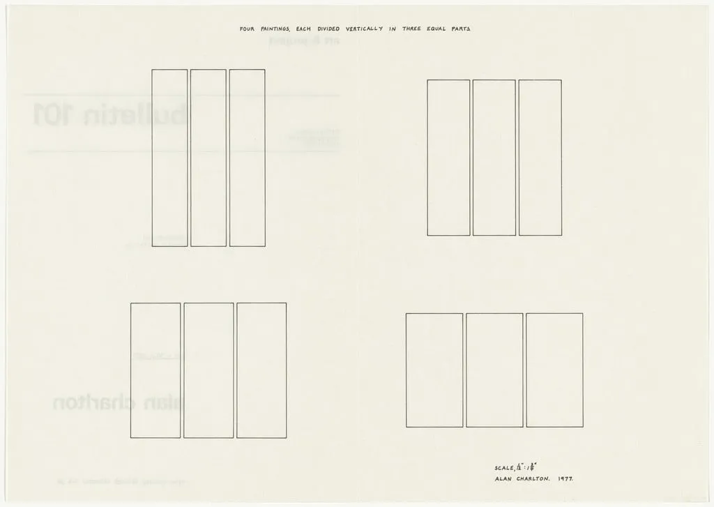 Untitled, by Alan Charlton, ink, 1977