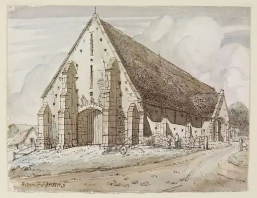 Tithe Barn, Great Coxwell, by Alban F.T. Atkins