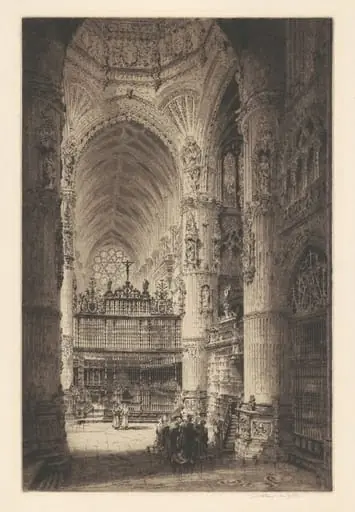 The Great Screen & Choir, Burgos, by Albany E. Howarth