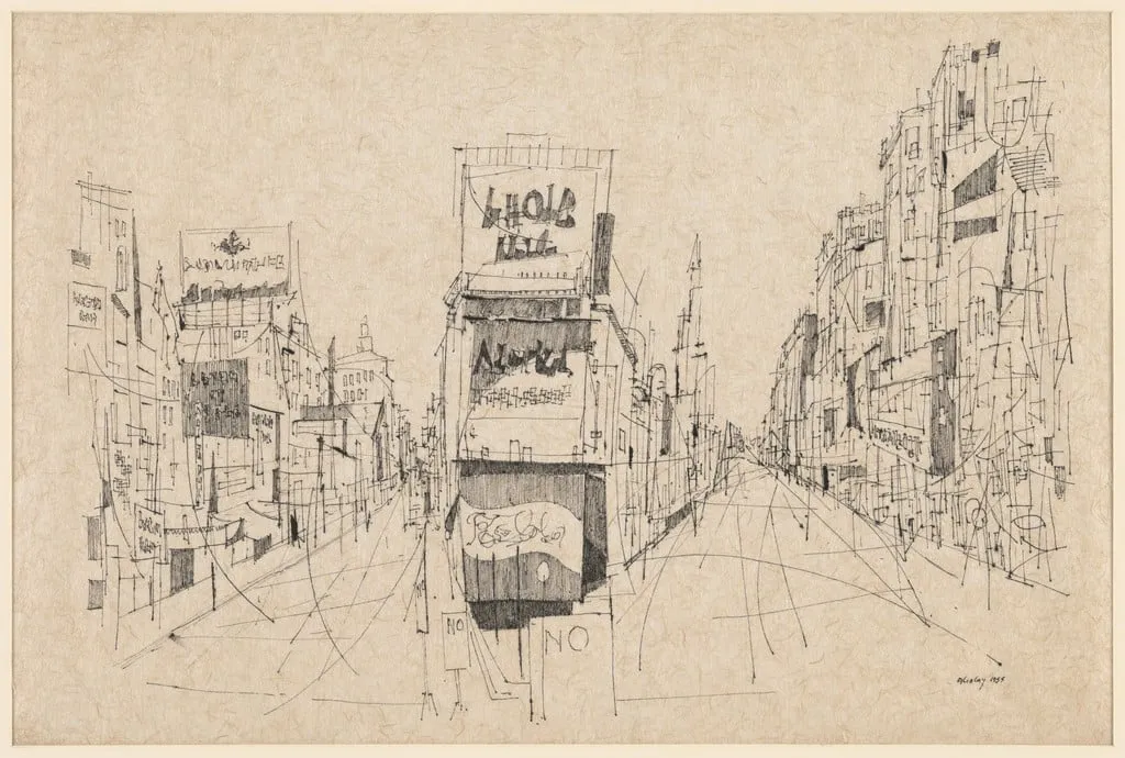 Untitled, by Albert Alcalay, ink, 1955