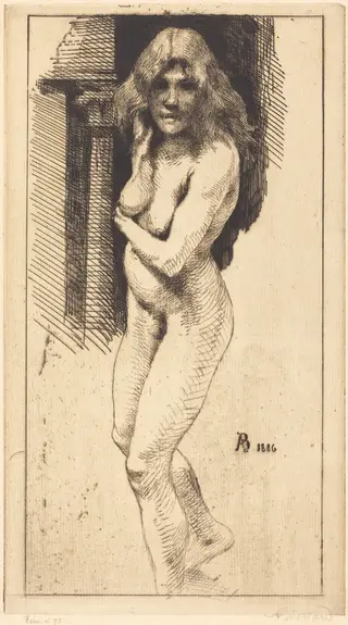 Carmen Standing in the Nude (Carmen nue debout), by Albert Besnard