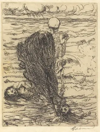Cast of a Net (Le coup de filet), by Albert Besnard