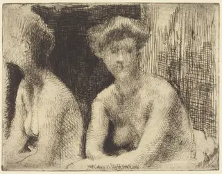 Nude Woman by a Looking Glass (Femme Nue Auprès d'une Glace), by Albert Besnard
