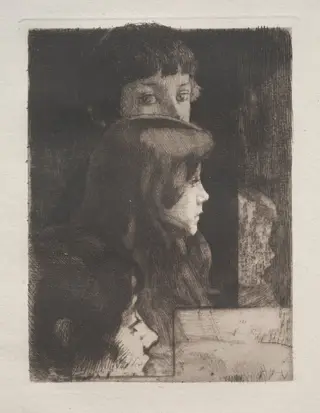 Study of Heads, by Albert Besnard
