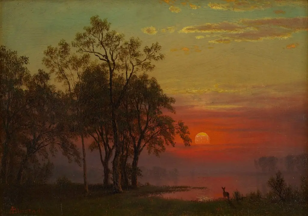 Evening Glow, by Albert Bierstadt