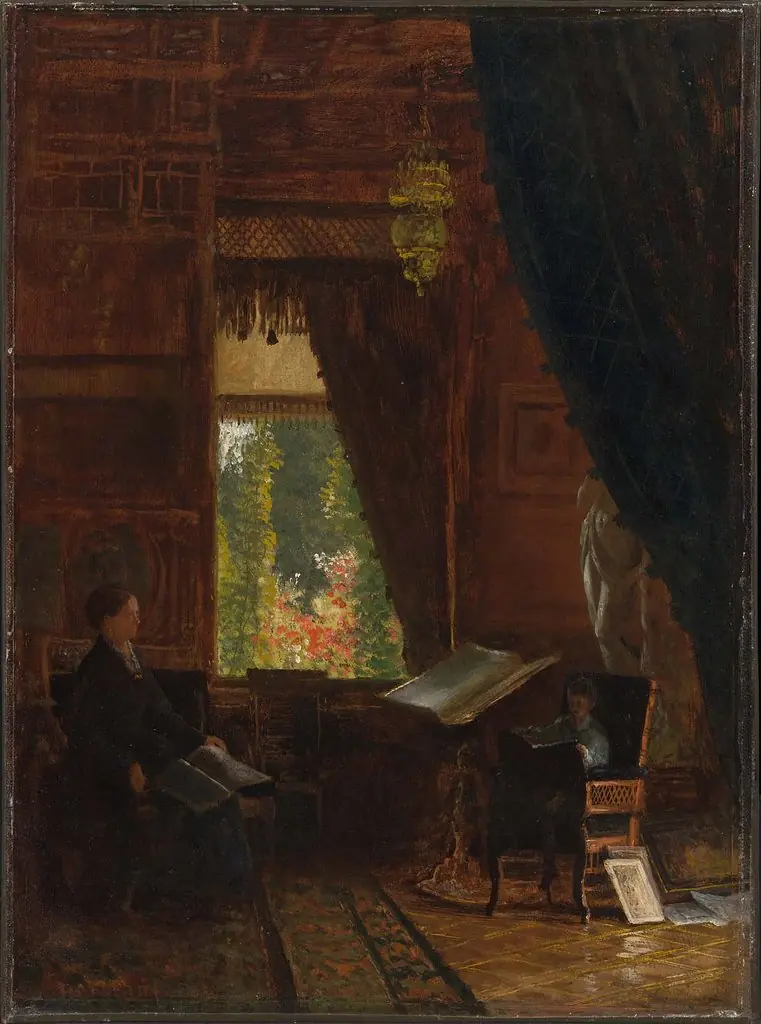 Interior of a Library, by Albert Bierstadt