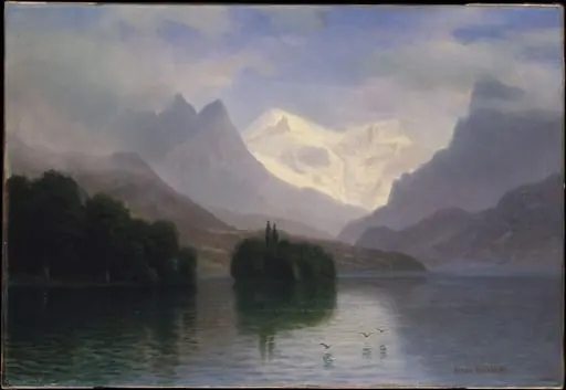 Mountain Scene, by Albert Bierstadt, 1885