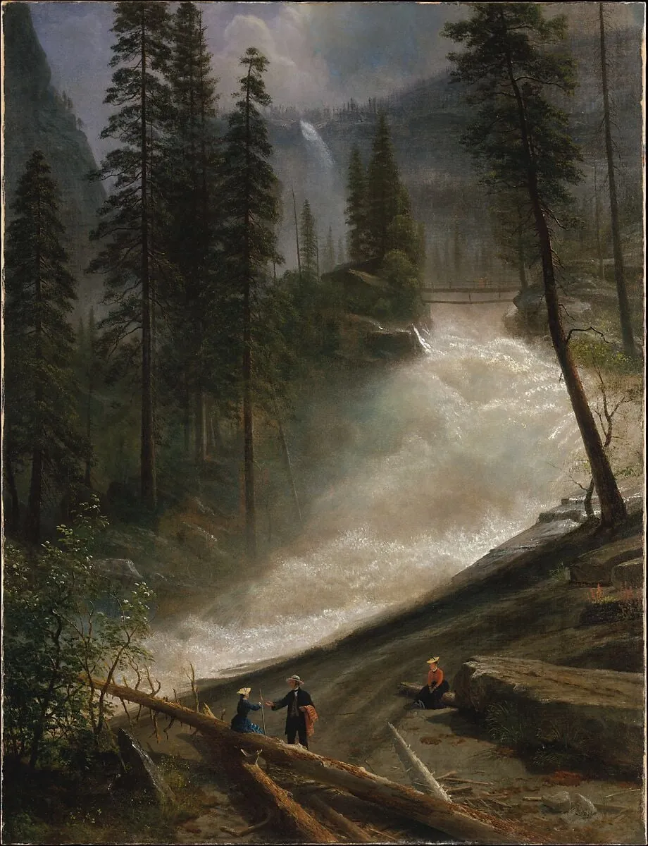 Nevada Falls, Yosemite, by Albert Bierstadt, oil, 1872