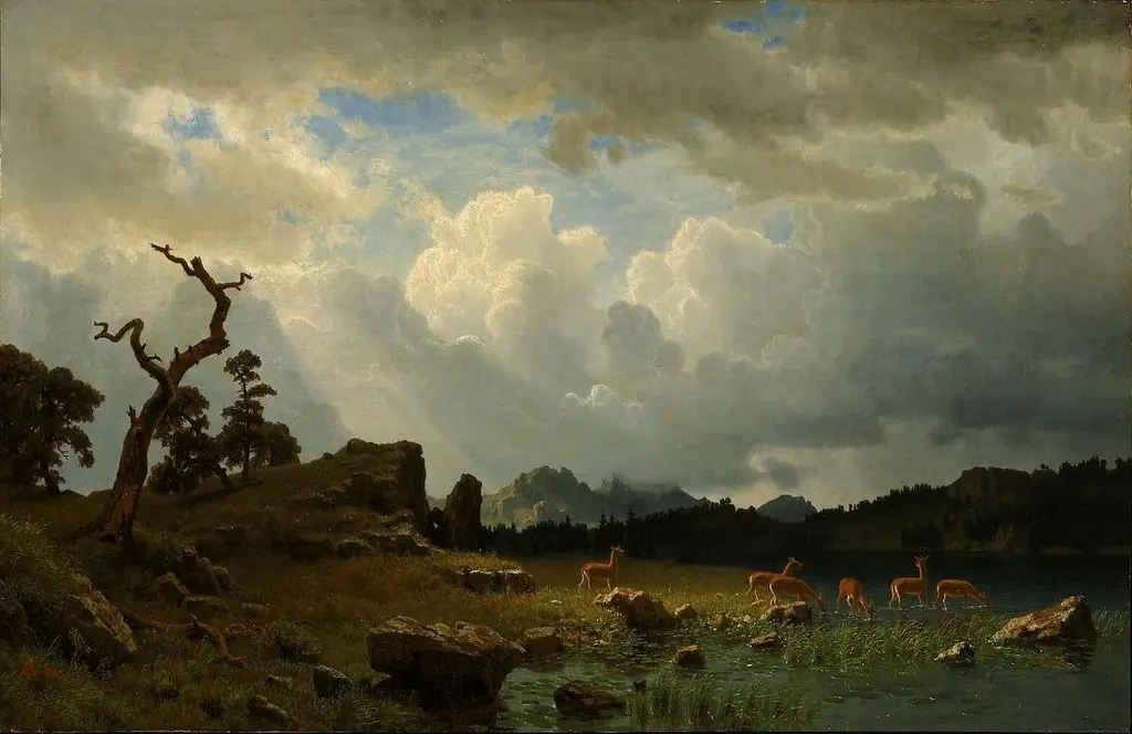 Thunderstorm in the Rocky Mountains, by Albert Bierstadt