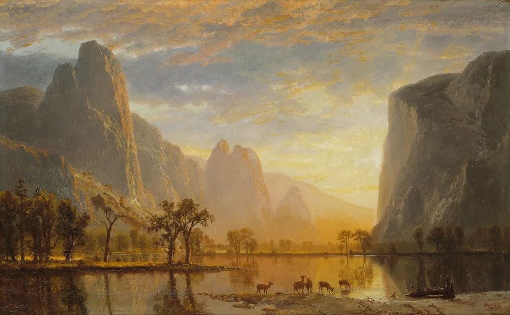 Valley of the Yosemite, by Albert Bierstadt, oil, 1864
