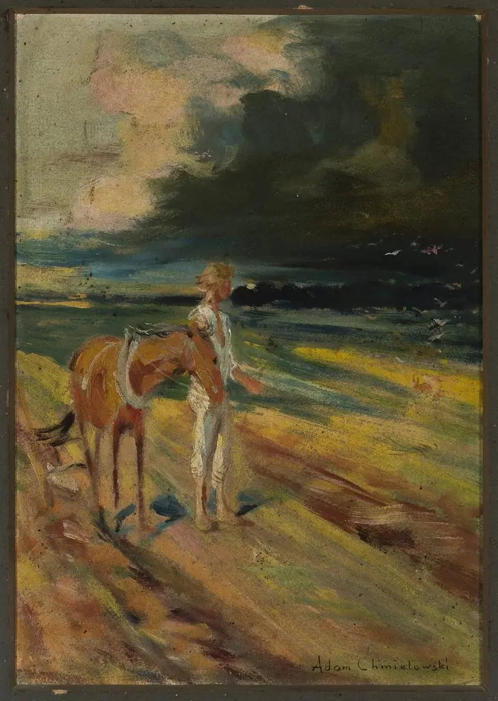 Black clouds, section of the triptych “Disaster”, sketch, by Albert Chmielowski