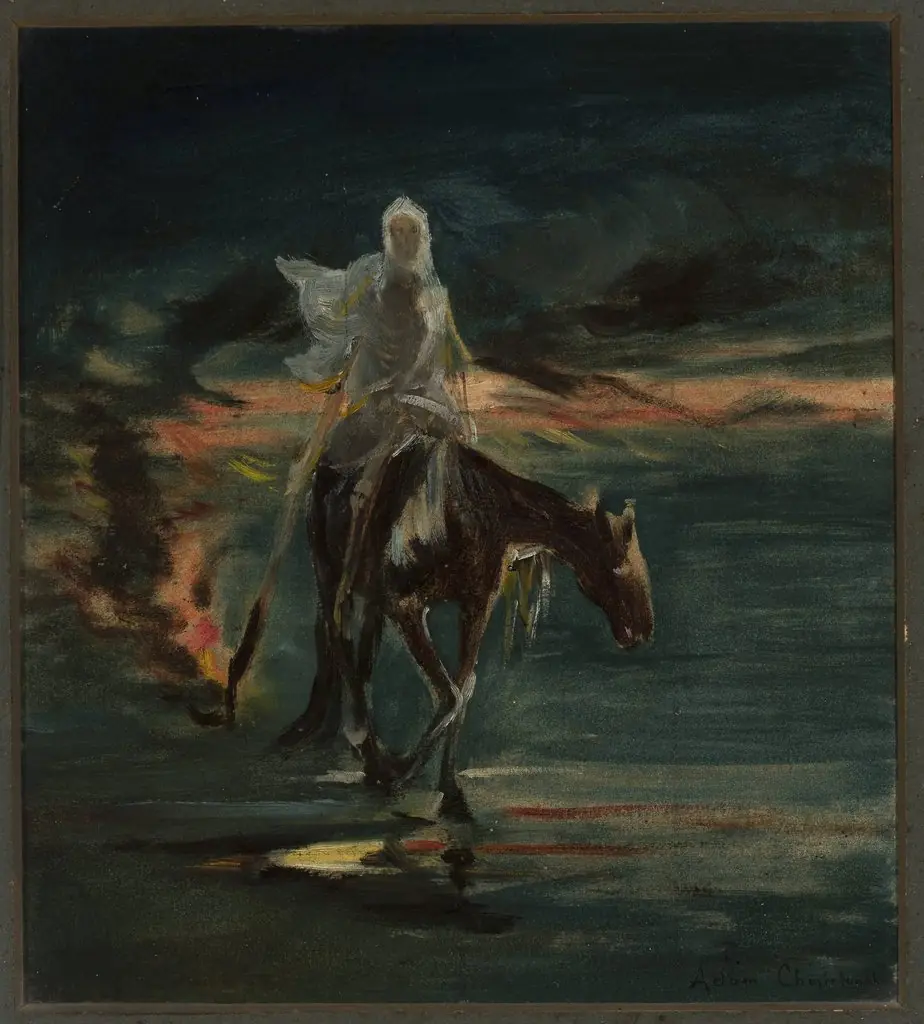 Death, central section of the triptych “Disaster”, sketch, by Albert Chmielowski