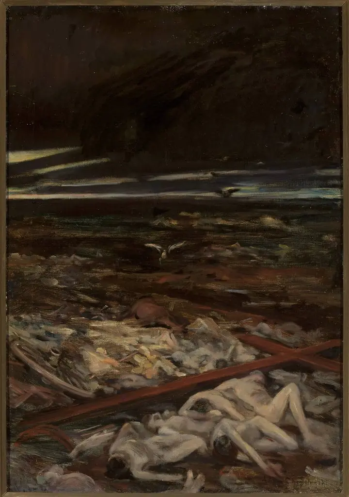 Pestilence, right-hand section of the triptych “Disaster”, by Albert Chmielowski