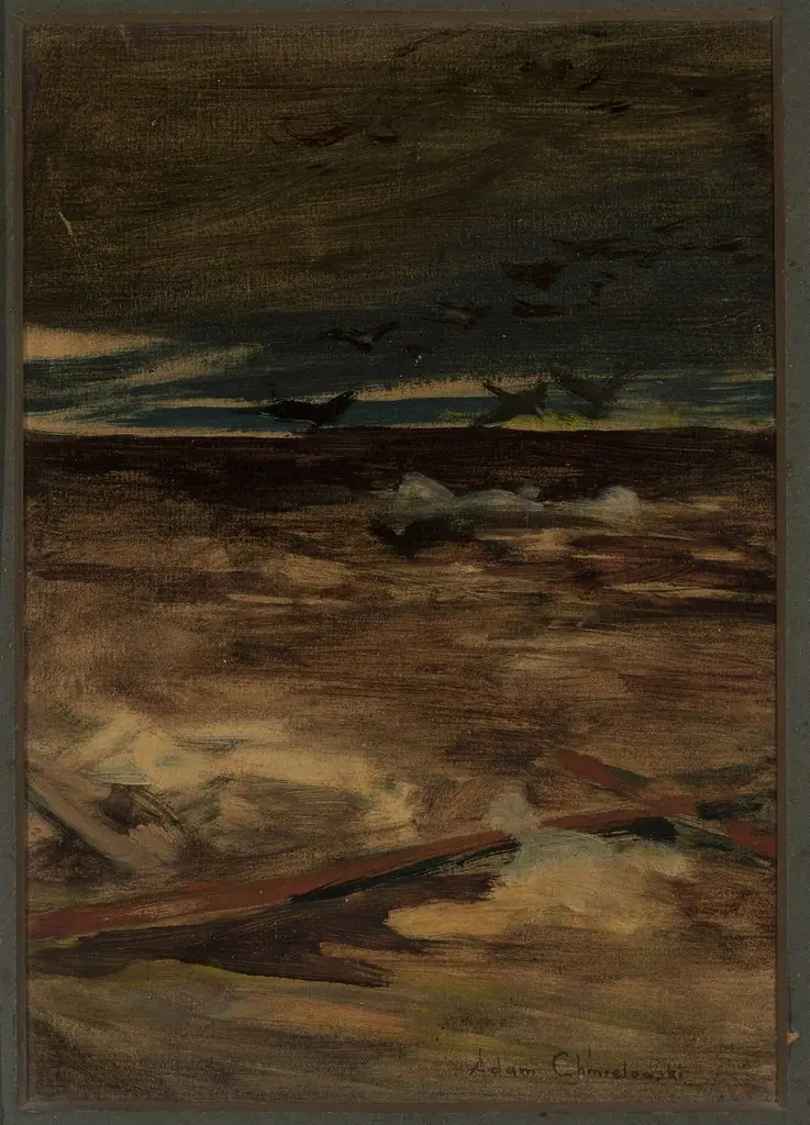 Pestilence, section of the triptych “Disaster”, sketch, by Albert Chmielowski