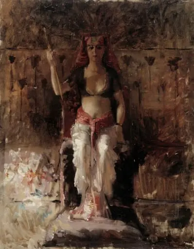 Egyptiläinen kuningatar, akatemiaharjoitelma, by Albert Edelfelt