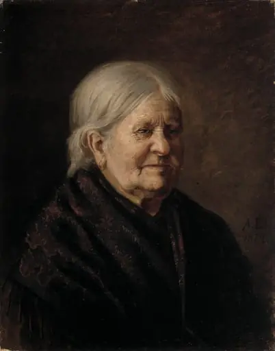 Fredrika Snyggin muotokuva (Tajta), by Albert Edelfelt