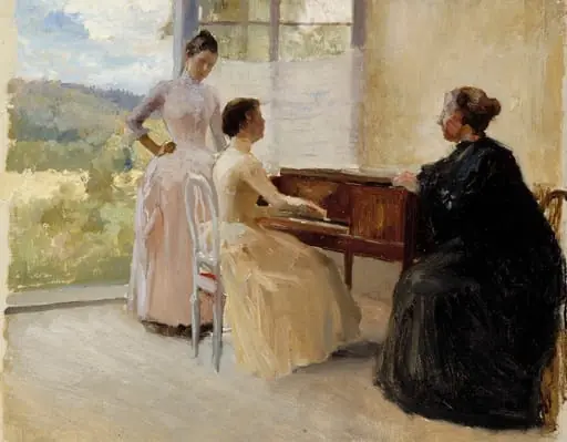 Haikon salongissa, harjoitelma, by Albert Edelfelt
