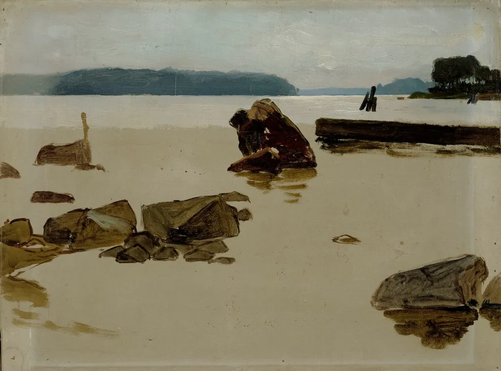 Haikon selkä, harjoitelma teokseen Leikkiviä poikia rannalla, by Albert Edelfelt, unspecified, 1889