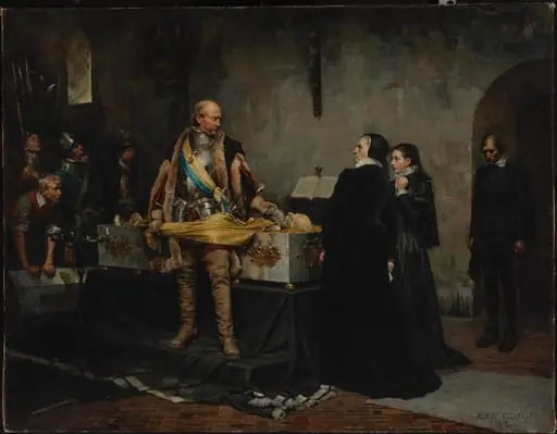 Kaarle-herttua herjaa Klaus Flemingin ruumista, by Albert Edelfelt