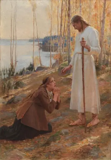 Kristus ja Mataleena, by Albert Edelfelt