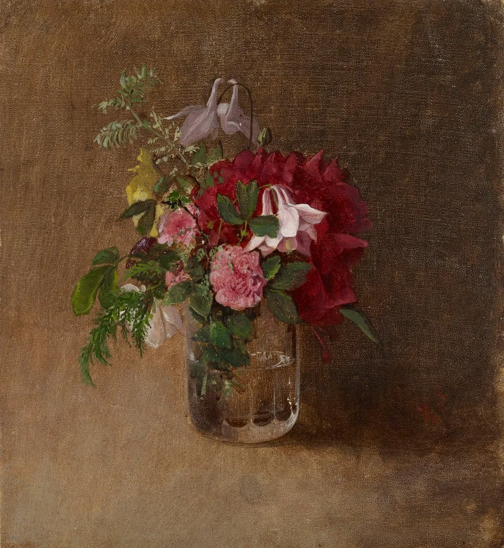 Kukkia lasissa, by Albert Edelfelt, unspecified, 1889