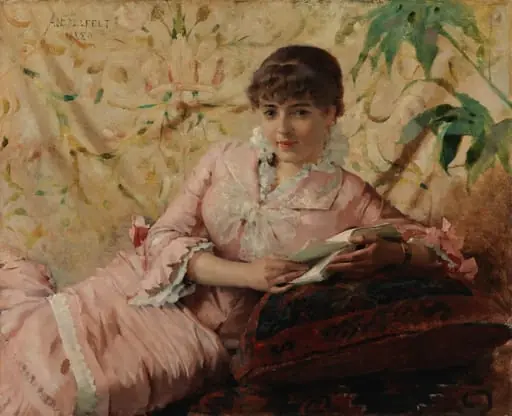 Lukeva pariisitar, by Albert Edelfelt