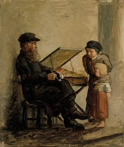 Luonnos teokseen "Prenikanmyyjä", by Albert Edelfelt