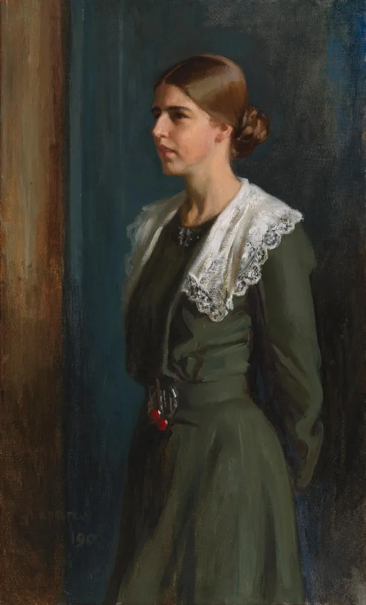 Mrs. Michaela Pooleyn (o.s. Krohn) muotokuva, by Albert Edelfelt, unspecified, 1889
